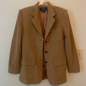 Lauren by Ralph Lauren Wool/Camel Hair Blazer